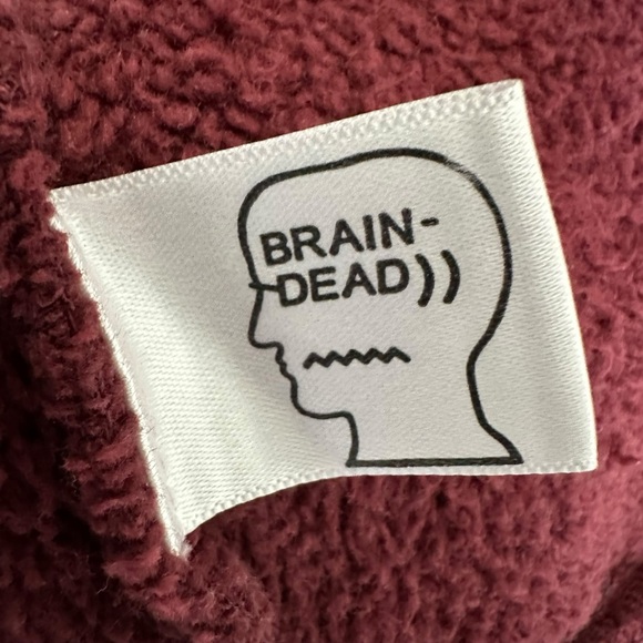 Brain Dead Mens Marvel Shang-Chi Hoodie Sweatshirt Sz XL Burgundy Pullover - Picture 9 of 10